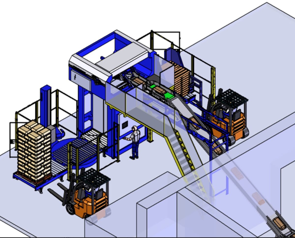 Verbruggen VPM-10 palletizer full system view
